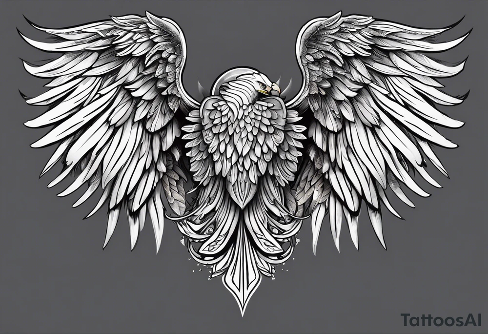 Angel wings that say pop tattoo idea