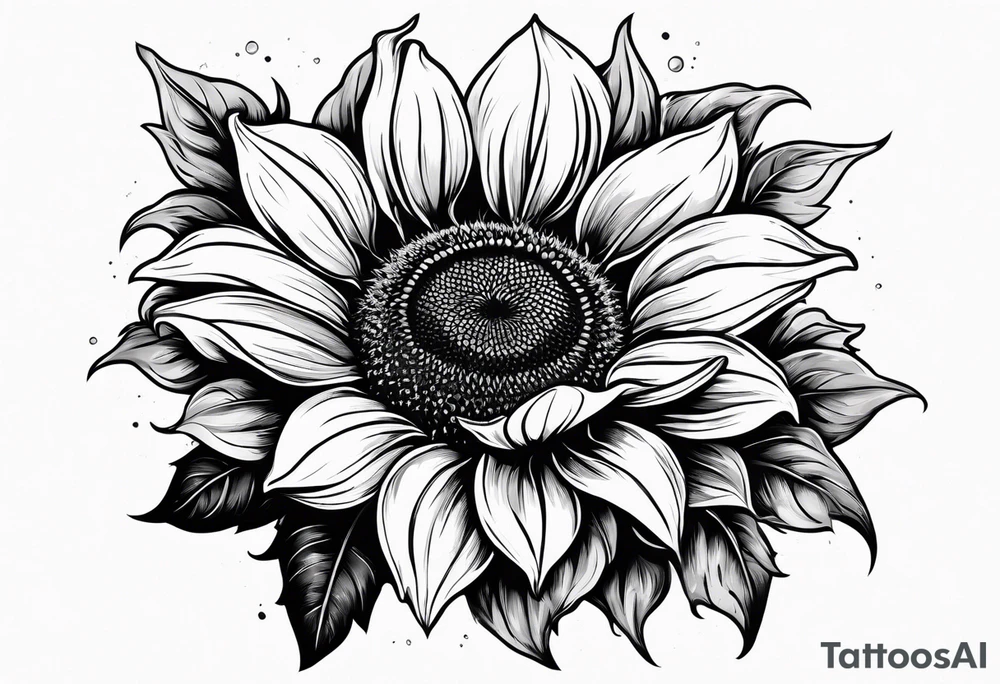 Sunflower for a male tattoo tattoo idea