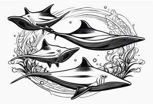 stingrays in the ocean tattoo idea