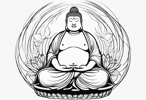 fat Buddha tattoo idea