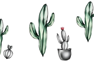 Cute cactus tattoo idea