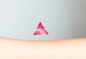 A watercoloured pink triangle, with small lining and upside down. Just the colour pink. No shapes tattoo idea