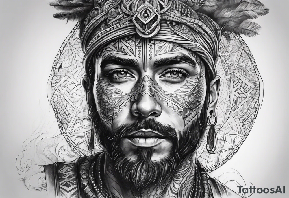 Burning Man AI tattoo idea