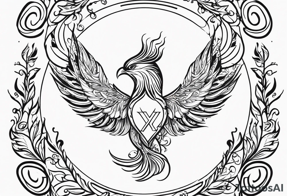 strength, pisces, phoenix, small, nuanced, positive tattoo idea strength, pisces, phoenix, small, nuanced, positive tattoo idea