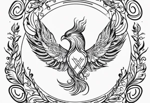 strength, pisces, phoenix, small, nuanced, positive tattoo idea
