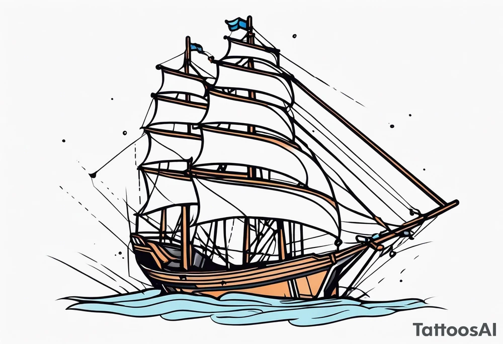 Broken rigging tattoo idea