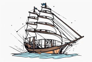 Broken rigging tattoo idea