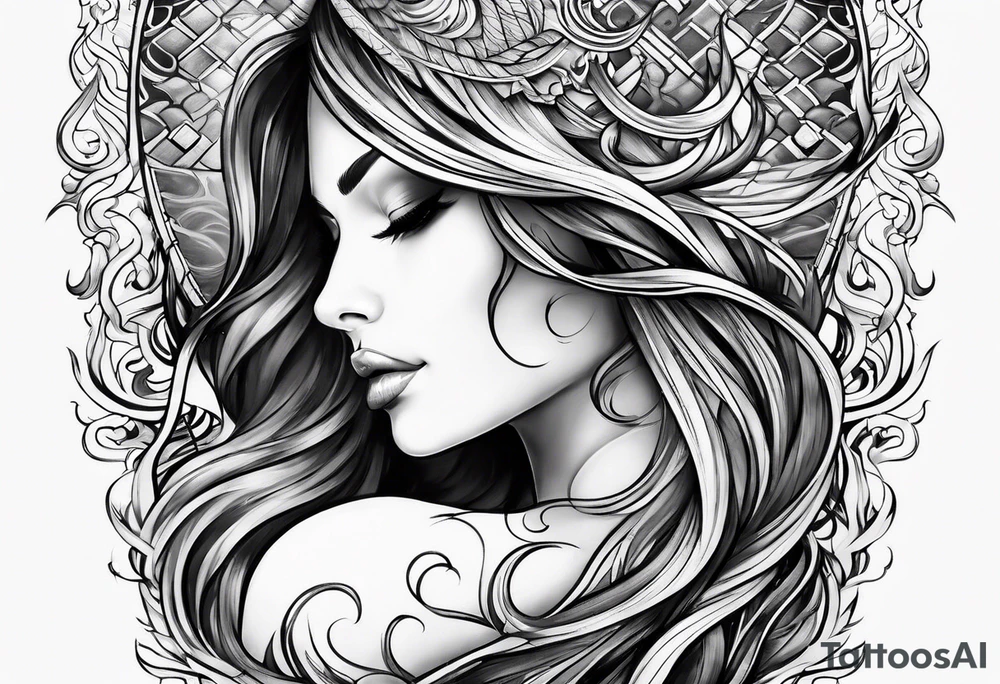 flowing water and fire tattoo tattoo idea