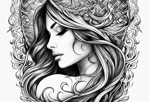 flowing water and fire tattoo tattoo idea