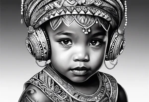 Represents strength of a child tattoo idea