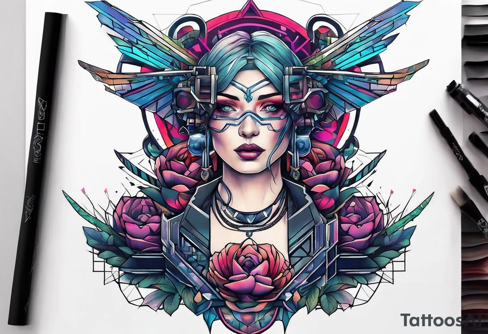 neuromancer tattoo tattoo idea