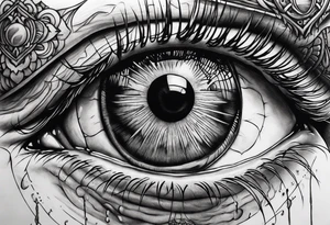 Spear through eyeball tattoo idea