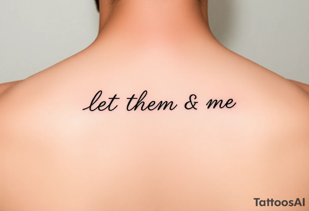 Fine line dainty cursive tattoo with the saying let them & let me tattoo idea