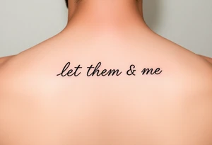 Fine line dainty cursive tattoo with the saying let them & let me tattoo idea