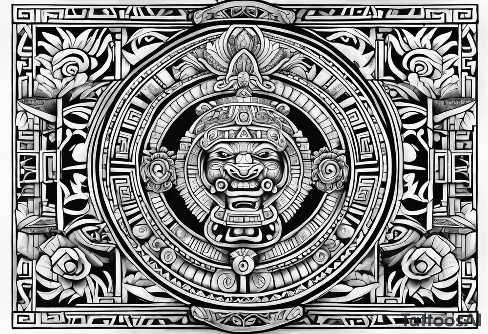 mayan theme tattoo idea