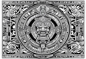 mayan theme tattoo idea