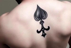 a Q and a spade sketch tattoo idea