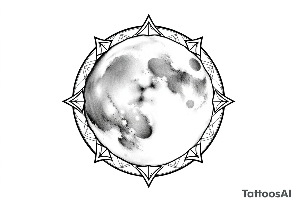 sacred moon tattoo idea