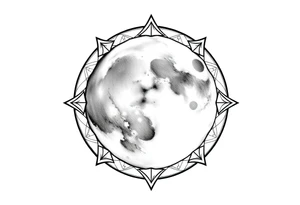 sacred moon tattoo idea