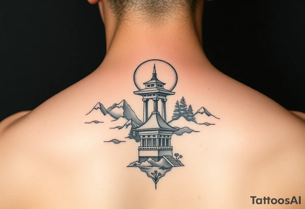 I’m an introverted deep thinker who’s really into the universe, black holes, and space stuff, and I like Japanese temples, shrines, and kanji. I also love forests, rain, and cool symbols like pyramids, sacred geometry, hidden scenes, and Greek-inspired things like statue heads and columns that mix nature, culture, and cosmic vibes. On a Darkskin forearm tattoo idea