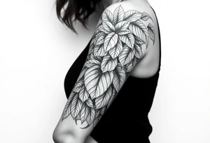 Amazon rainforest foliage tattoo idea