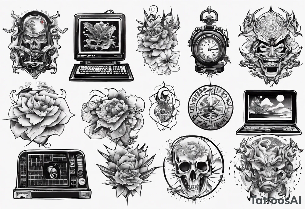 Computer time tattoo idea