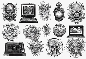 Computer time tattoo idea