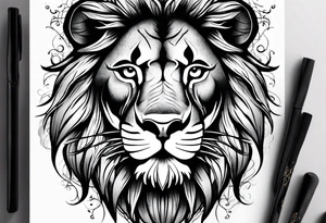 a lion tattoo idea