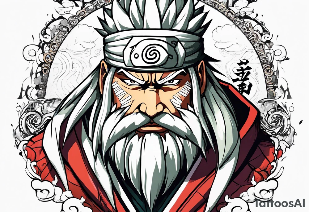 Sage mode jiraiya from the anime naruto tattoo idea