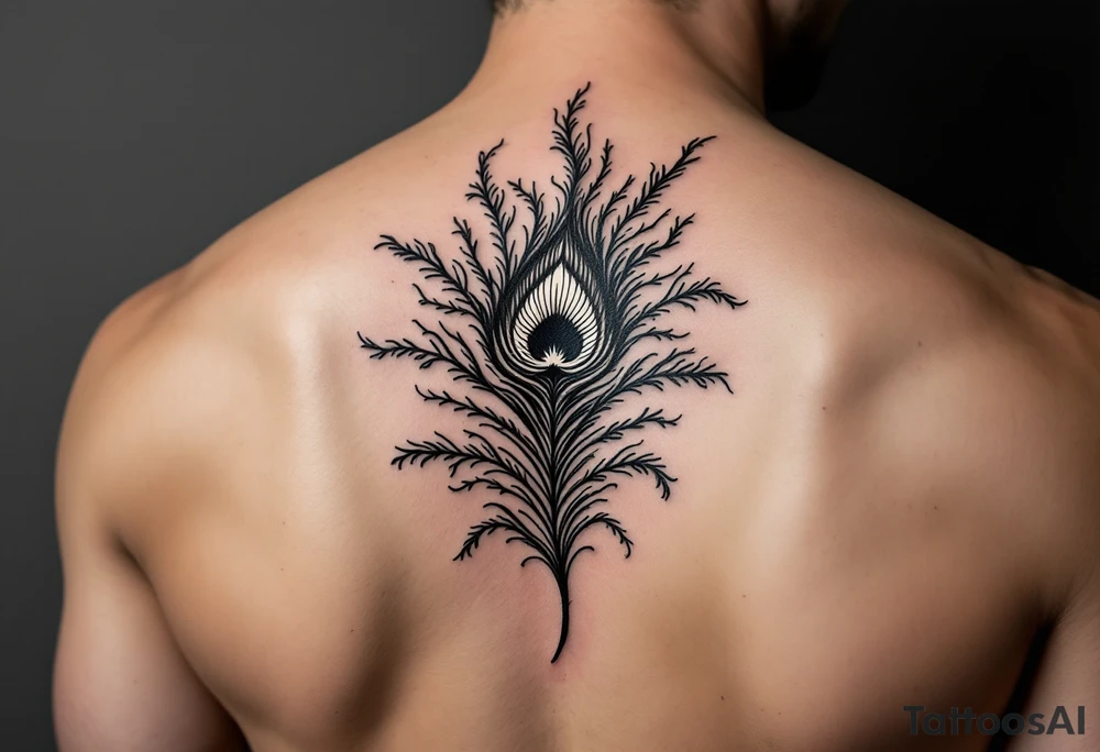 Peacock plume tattoo tattoo idea