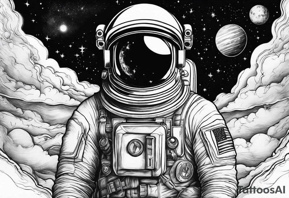 Rip in space and time between the sky. tattoo idea