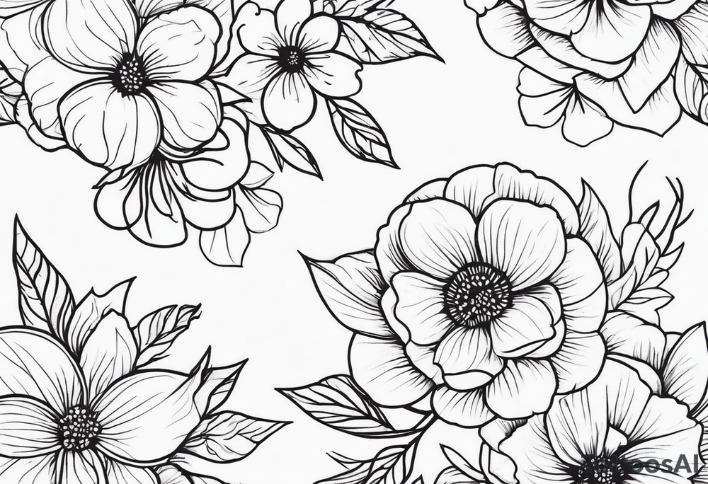 Floral design tattoo idea