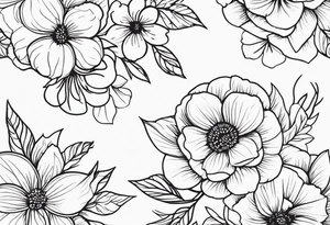 Floral design tattoo idea
