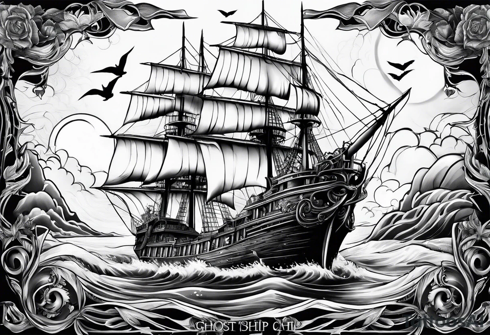 ghost ship tattoo idea