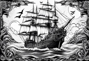 ghost ship tattoo idea