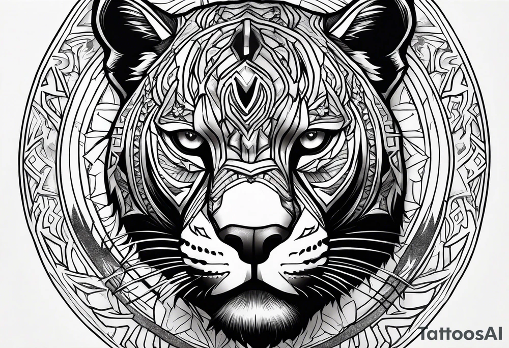Black panther tattoo idea