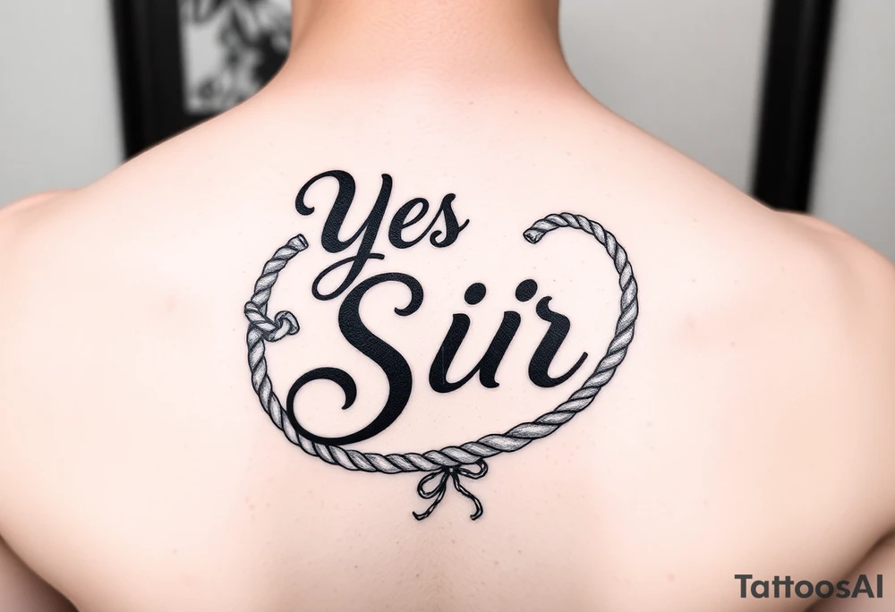 Yes, Sir in rope tattoo idea