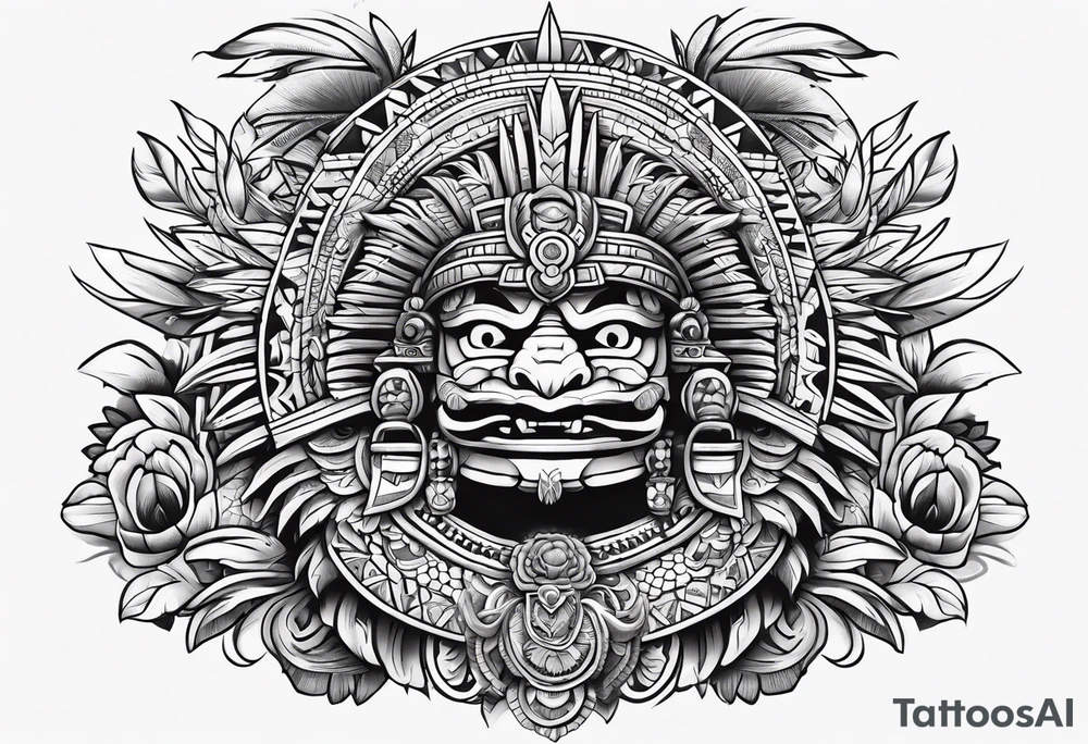 Aztec,  Quetzacoatl, sleeve tattoo idea