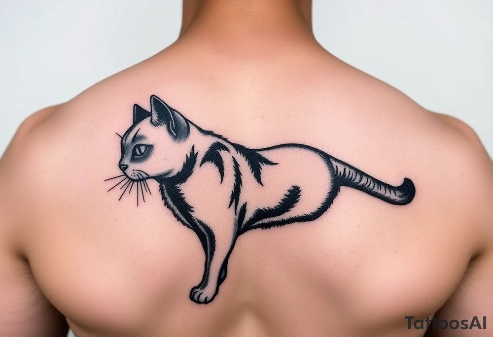 black cat tattoo idea