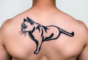 black cat tattoo idea