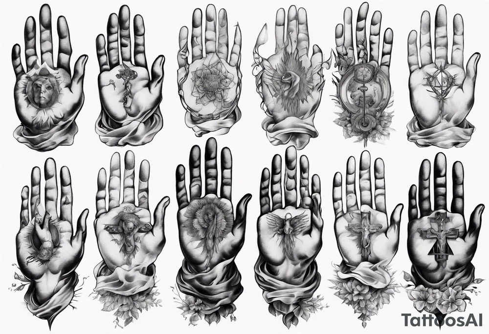 Praying hands tattoo idea