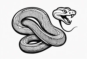 Cartoon snake tattoo idea