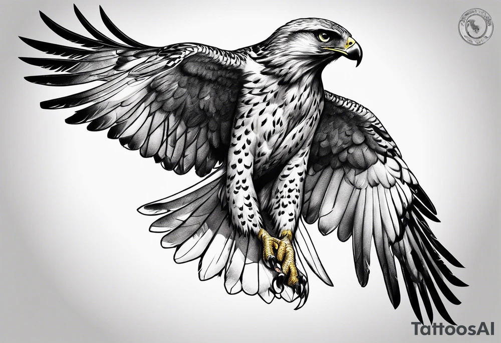 hawk landing tattoo idea