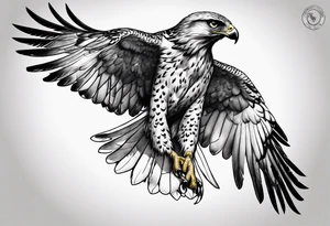 hawk landing tattoo idea