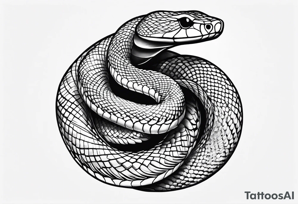 snake fast slithering from above simple tattoo idea