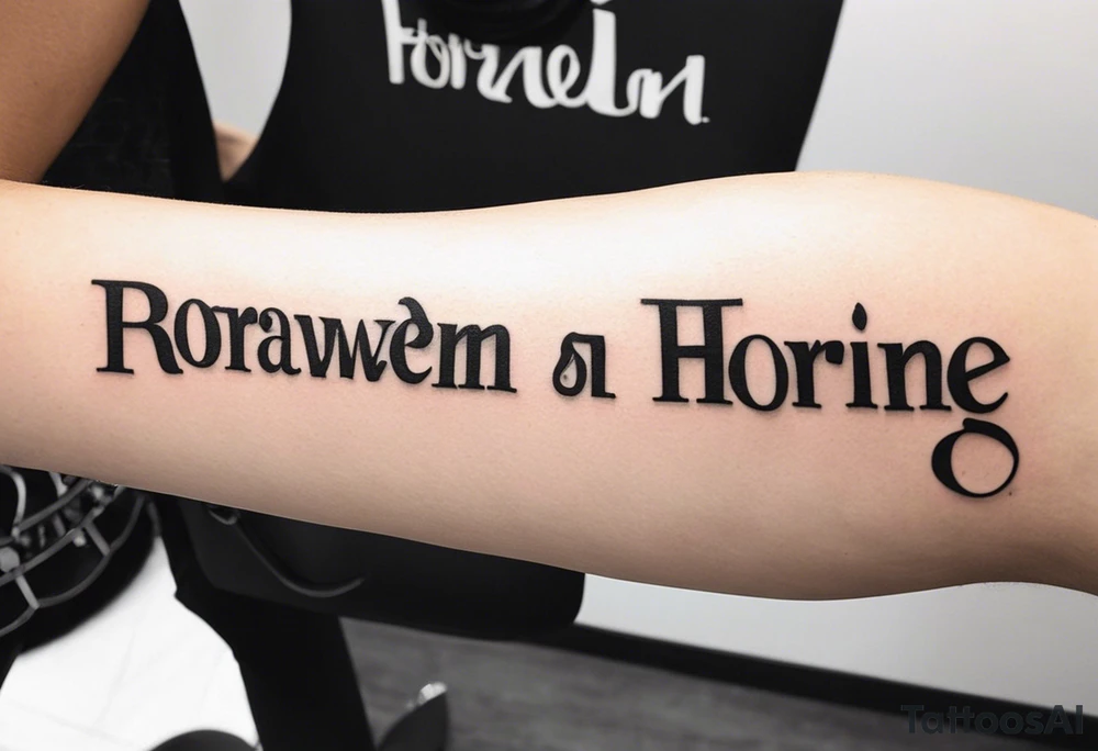 Something on the back of the forearm tattoo idea