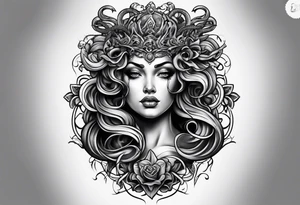 Medusa scary tattoo idea