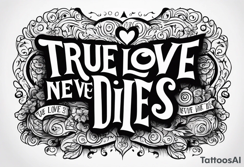 True love never dies tattoo idea