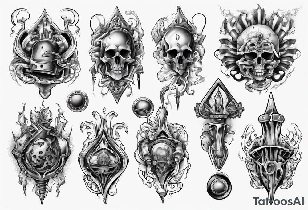 royal flush tattoo idea