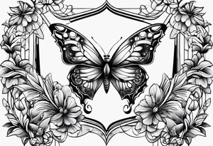 butterfly more manly tattoo idea